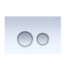 Кнопка смыва для инсталляции Aquatek белая, закаленное стекло KDI-0000028